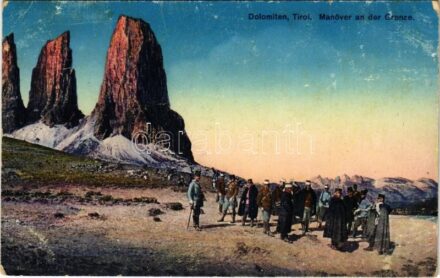 1914 Dolomiten, Tirol. Manöver an der Grenze / WWI K.u.k. military in Tyrol + 'K.u.k. Infanterieregiment Erzherzog Josef Nr. Arbeiter Abrteilung No. 10.' (EK)