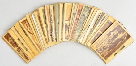 200 db MODERN magyar 60 filléres város képeslap (Képzőművészeti Alap Kiadóvállalat) / 200 modern Hungarian town-view postcards from the 50's