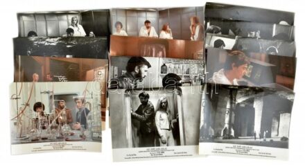 1969 ,,Az idő ablakai' című, tudományos-fantasztikus magyar film jelenetei és szereplői, 13 db produkciós filmfotó, 24x30 cm