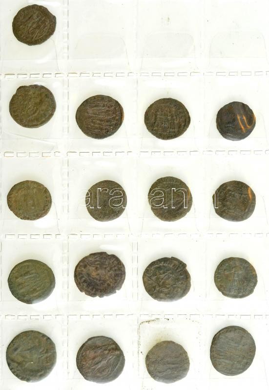 Római Birodalom 16db-os érmetétel a III-IV. századból T:3 Roman Empire 16xdiff coin lot from the 3rd-4th Century C:F