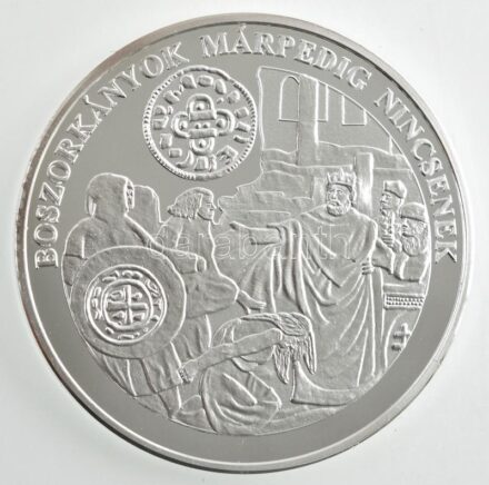 DN 'A magyar pénz krónikája - Boszorkányok márpedig nincsenek' Ag emlékérem, tanúsítvánnyal, dísztokban (20g/0.999/38,61mm) T:PP