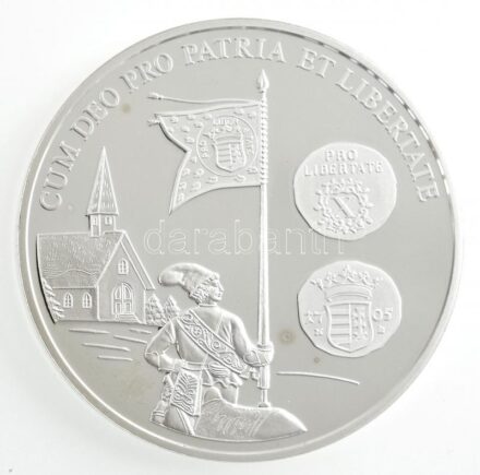 DN 'A magyar pénz krónikája - Cum Deo pro Patria et Libertate' Ag emlékérem tanúsítvánnyal, dísztokban (20g/0.999/38,61mm) T:PP fo.