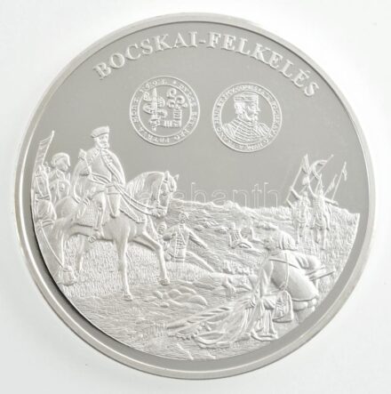 DN 'A magyar pénz krónikája - Bocskai felkelés' Ag emlékérem tanúsítvánnyal (20g/0.999/38,61mm) T:PP ujjlenyomat