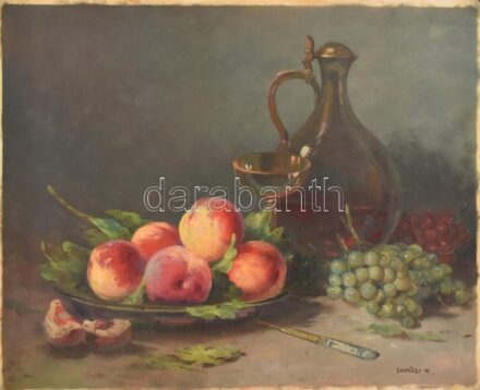 Lovászi K jelzéssel: Csendélet. Tempera, papír. Feltekerve, 50×40 cm