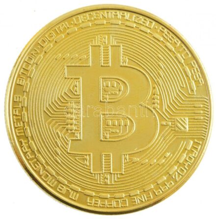 2013. 'MJB MONETARY METALS - BITCOIN DIGITAL DECENTRALIZED PEER TO PEER - 1 TROY OZ .999 FINE COPPER / AOCS APPROVED - MJB 2013' aranyozott Cu emlékérem (39mm) T:1-