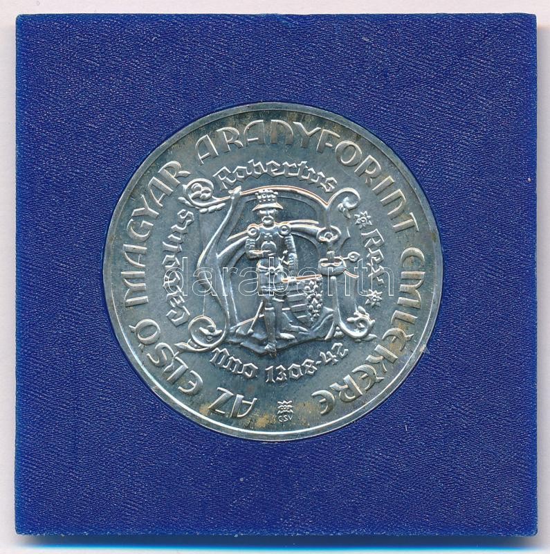 1978. 200Ft Ag 'Első magyar aranyforint' hiányos 'MNB' plasztiktokban T:BU patina Adamo EM56 - Image 2