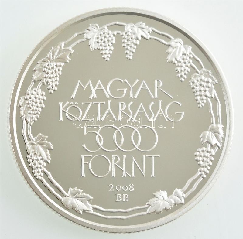 2008. 5000Ft Ag 'Tokaji Történelmi Borvidék' kapszulában, tanúsítvánnyal T:PP Adamo EM219