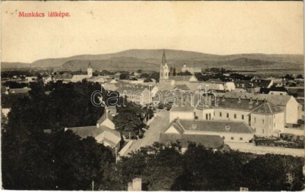 1912 Munkács, Mukacheve, Mukacevo; látkép. Gross Testvérek kiadása / general view (EK)