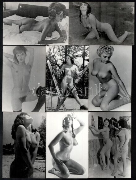 cca 1970 72 db erotikus fotólap 10x15 cm
