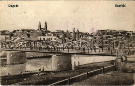 1939 Ungvár, Uzshorod, Uzhhorod, Uzhorod; Nagyhíd / bridge (Rb)