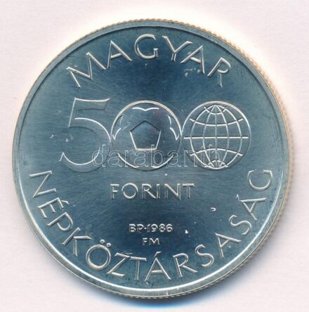 1986. 500Ft Ag 'Labdarúgó Világbajnokság - Mexikó 1986' T:BU Adamo EM95