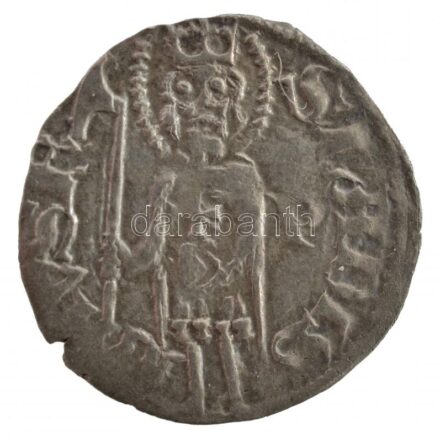 1358-1371P Denár Ag 'I. Lajos' (0,50g) T:1-,2 kitörés Hungary 1358-1371P Denar Ag 'Louis I' (0,50g) C:AU,XF cracked Huszár: 542, Unger I.: 429.i
