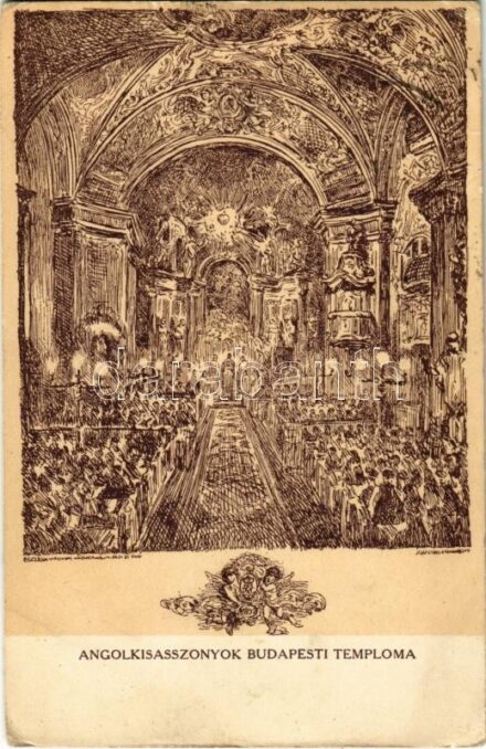 1937 Budapest V. Az Angolkisasszonyok temploma, belső s: E. Haranghy (EK)