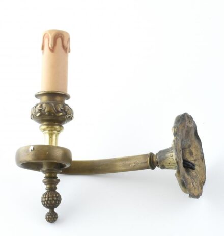 Bronz falikar, gyertyaizzós kivitelben, kopott, m:19cm