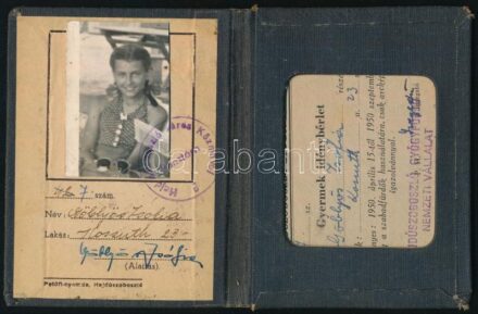 1950 Hajdúszoboszló Gyógyfürdő bérletigazolvány