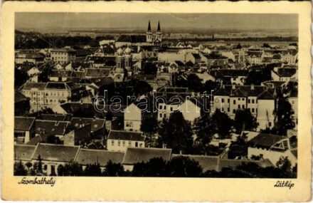 1943 Szombathely, látkép, zsinagóga (EB)