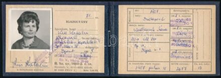 1968 Bp., Felsőoktatási Jegyzetellátó Vállalat arcképes igazolvány