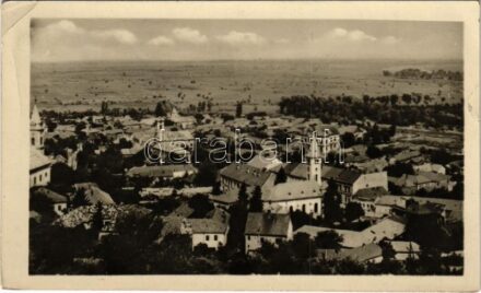 1957 Tokaj, látkép zsinagógával. Képzőművészeti Alap Kiadóvállalat (EK)