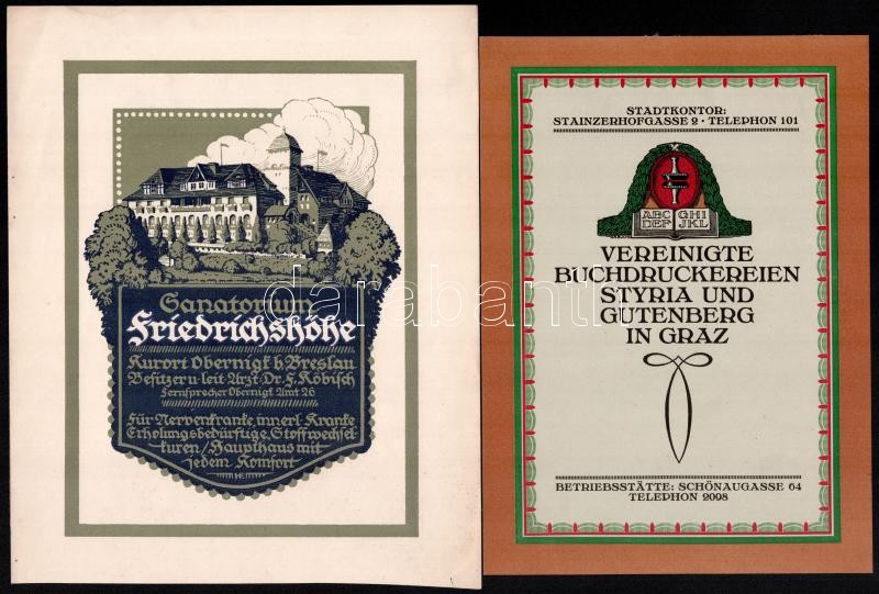 cca 1910-1940 Vegyes különféle illusztráció, 11 db, változó állapotban, 15x11 cm és 29x21 cm közötti méretben - Image 2