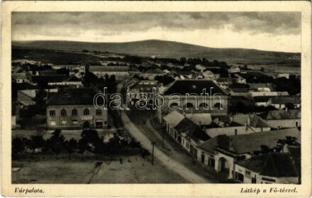 Várpalota, Fő tér, zsinagóga. Menyhart János kiadása (kis szakadás / small tear)