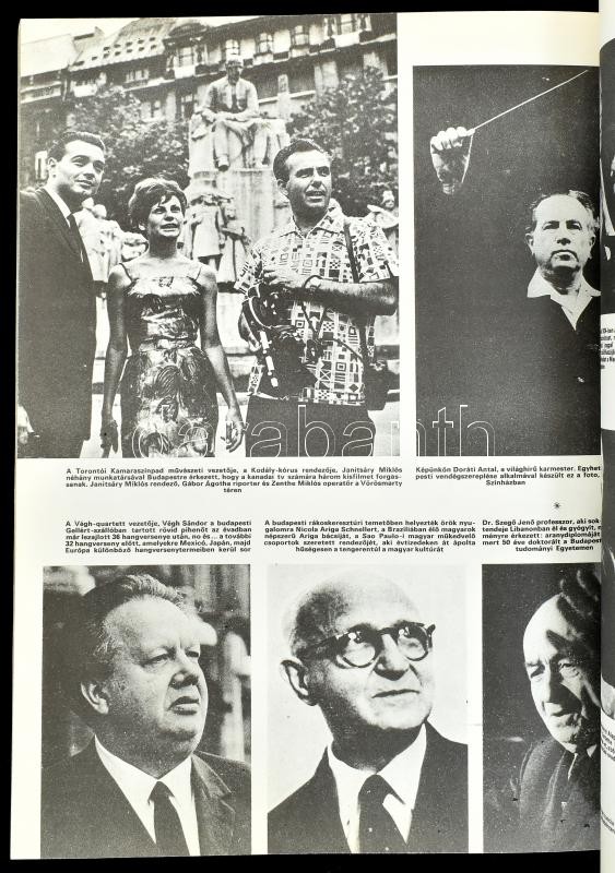 cca 1969 A 'Magyar Hírek' Képes Krónikája. Szerk.: Szántó Miklós. Bp.,én., Magyarok Világszövetsége. Gazdag fekete-fehér képanyaggal illusztrált, benne a kor ismert eseményeivel, embereivel, politikusaival. Kiadói papírkötés, a - Image 3