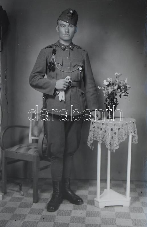 cca 1930-1940 20 db katonákat ábrázoló üvegnegatív rajta Horthy Miklós is 12x9 cm - Image 2