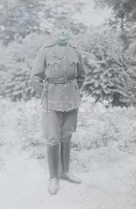 cca 1930-1940 20 db katonákat ábrázoló üvegnegatív rajta Horthy Miklós is 12x9 cm - Image 4