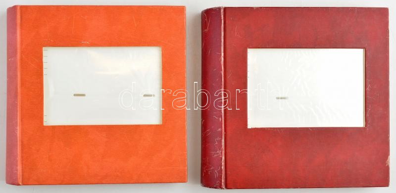 2 db képeslap album egyenként 200 férőhellyel / 2 postcard albums for 200 postcards each (20,5 cm x 22 cm)