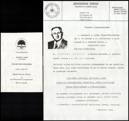 1990 5 db választási szórólap