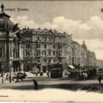 1914 Budapest XIII. Vígszínház, villamos, cukrászda. Divald Károly 80. sz. (EK)
