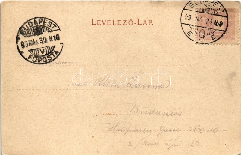 1899 (Vorläufer) Budapest V. Vigadó, rakpart (fl) - Image 2