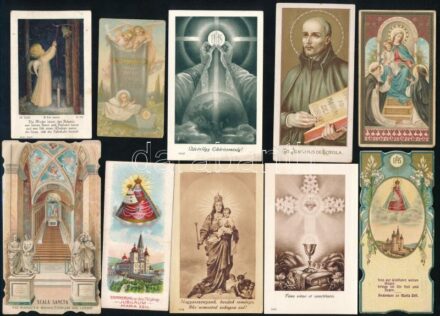 cca 1880-1941 10 db szentkép, közte litho