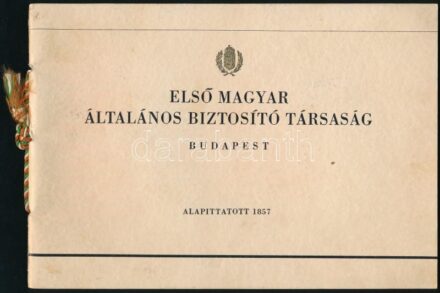 Első Magyar Általános Biztosító Társaság Budapest képes prospektus, 22 db fotóval