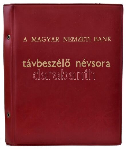 1984 A Magyar Nemzeti Bank távbeszélő névsora (tartalmazza a távhívásba bekapcsolt hálózati bankszervek telefonszámait is.) 1984. május hó. Spirálozott nyl-kötésben.