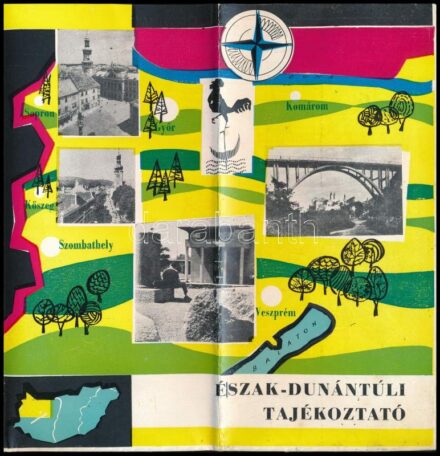 cca 1967 Észak-Dunántúli tájékoztató, kihajtható prospektus.
