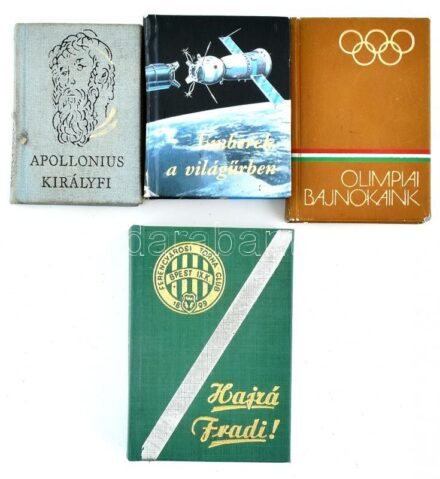 4 db minikönyv: Fradi, Appolonius, Olimpiai bajnokaink, Appolonius királyfi