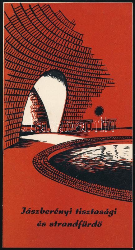 cca 1967 Jászberényi tisztasági és strandfürdő. Szolnok, Szolnoki Nyomda, 8 sztl. lev.