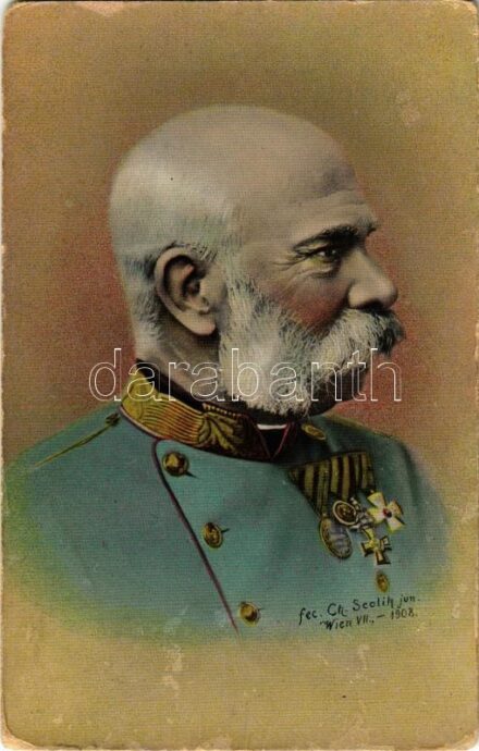 Ferenc József / Franz Joseph. fec. Ch. Scolik (kopott sarkak / worn corners)