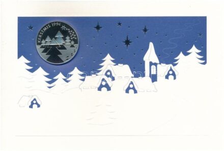 Hollandia 1994. 5E 'Karácsony' Cu-Ni karácsonyi üdvözlőlapon T:PP Netherlands 1994. 5 Ecu Cu-Ni in greetings card C:PP