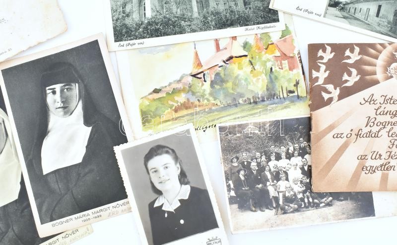 Vegyes érdi papírrégiség tétel, közte Bogner Mária Margit (1905-1933) nővérhez kapcsolódóak - Image 2