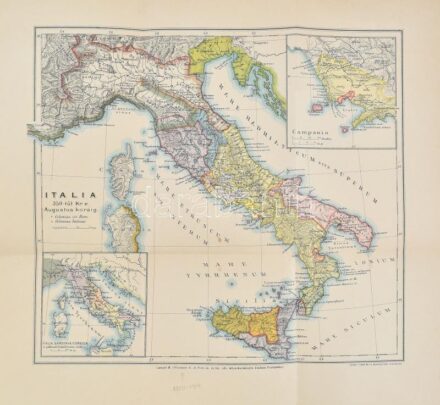 Itália 350-től Kr.e. Augustus koráig, kiadja: Lampel R., 34×36 cm