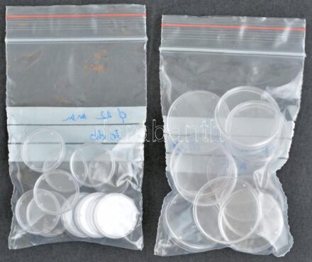 10 db 22mm-es + 11db 38mm-es érmekapszula újszerű állapotban