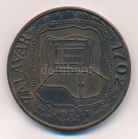 Lazarovszky László 1986. 'Zalavár vára / Keszthelyi Éremgyűjtők Csoportja 1986' kétoldalas Br emlékérem (50mm) T:1-,2 Adamo KE42