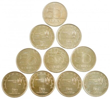 2017. 50Ft Cu-Ni 'FINA Vizes Világbajnokság' (10x) T:1-,2 Adamo FOEM11