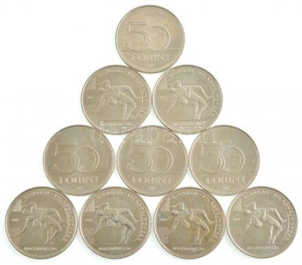 2018. 50Ft Cu-Ni 'Birkózó Világbajnokság' (10x) T:1-,2 Adamo FOEM14