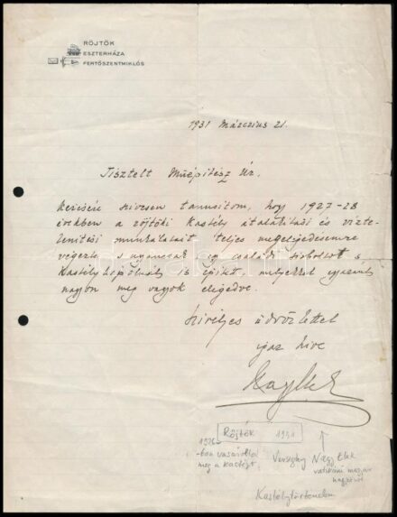 Verseghy Nagy Elek vatikáni nagykövet aláírása