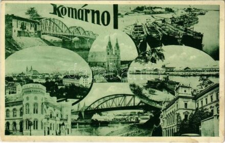1939 Komárom, Komárno; mozaiklap / multi-view postcard (fl)