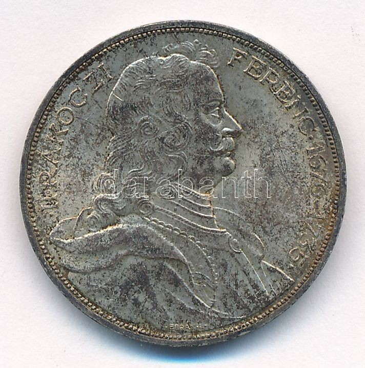 1935. 2P Ag 'Rákóczi' T:1-,2 patina Adamo P7.2