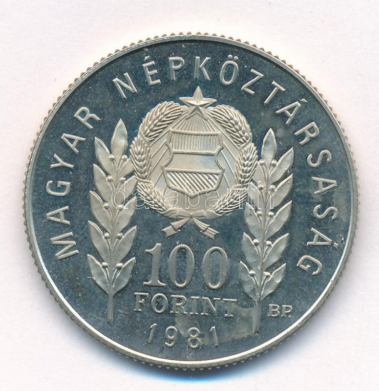 1981. 100Ft Cu-Ni-Zn 'Bulgária 1300 éves' magyar kiadás T:1 (eredetileg PP) Adamo EM67 - Image 2