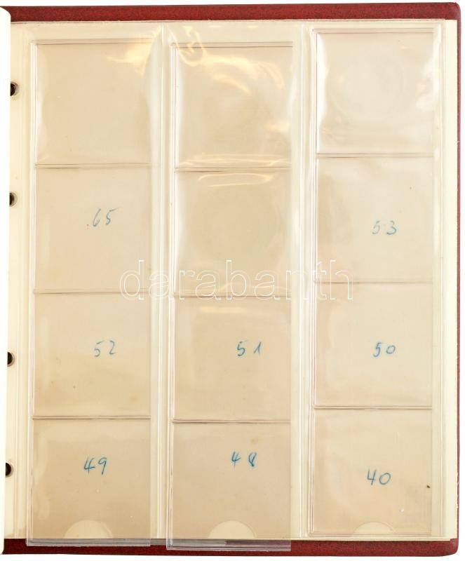 Helvetia gyűrűs érmetartó album, összesen 274db férőhellyel klf méretű érmék számára. Használt, de jó állapotban. - Image 2